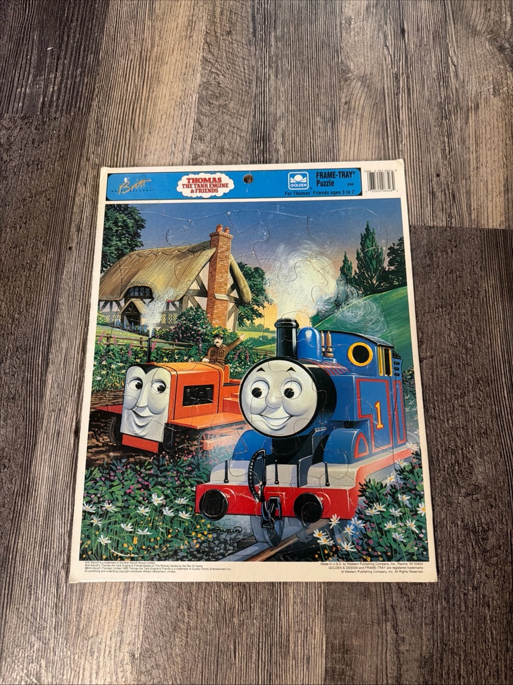 Vintage 1993 Thomas the Tank Engine & Friends Golden Frame-Tray Puzzle #8346